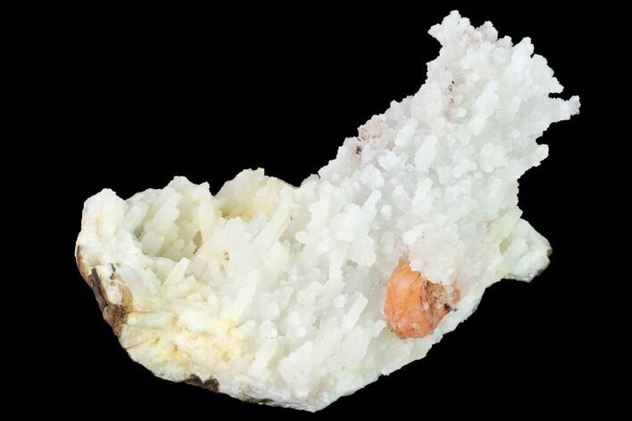 Peach Stilbite Crystals on Sparkling Quartz Chalcedony - India #168757